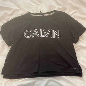 Womens Calvin Klein Cropped Tee